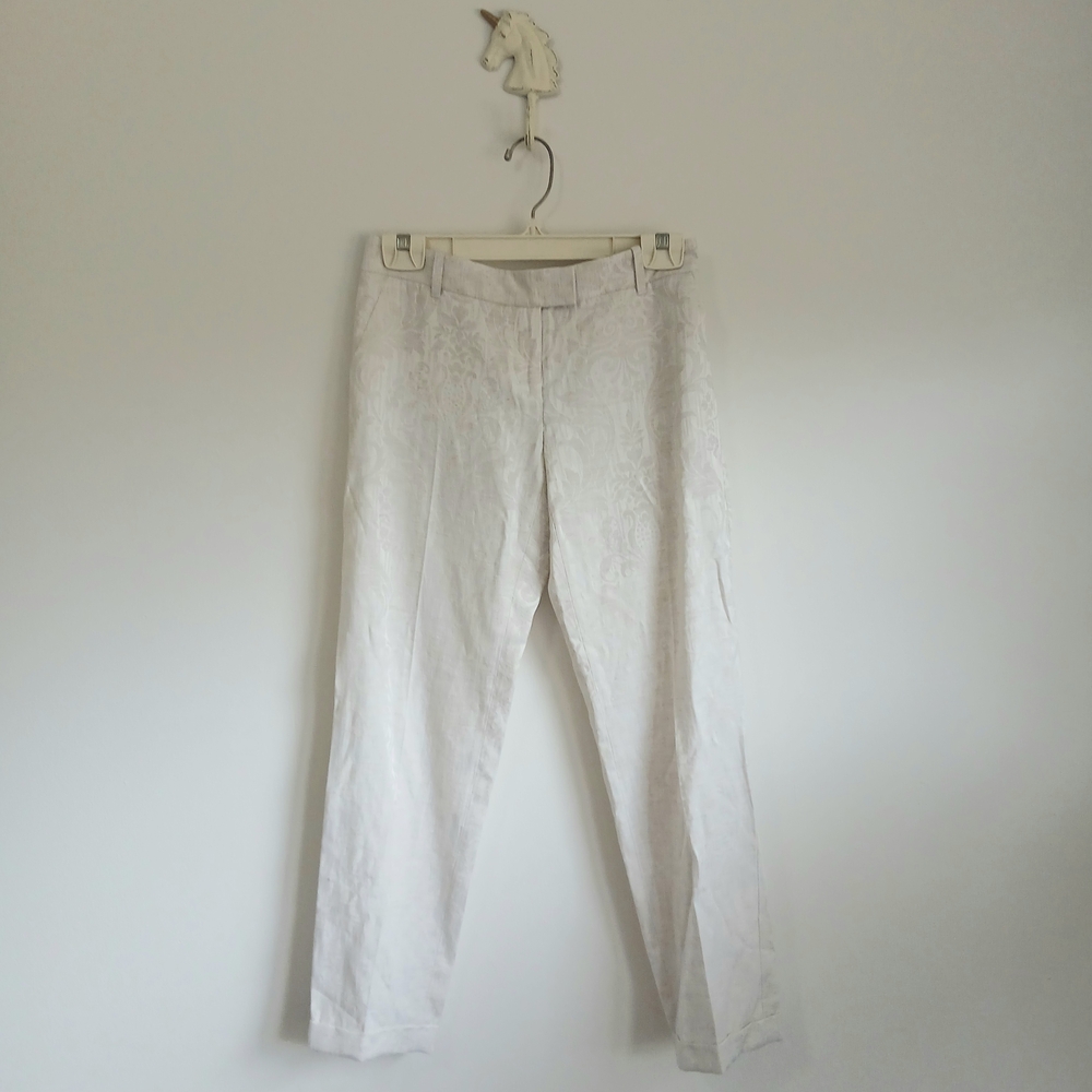 The Limited-Linen Blend-Trouser Dress Pants-Floral paisley print- Size 2/R - NWT